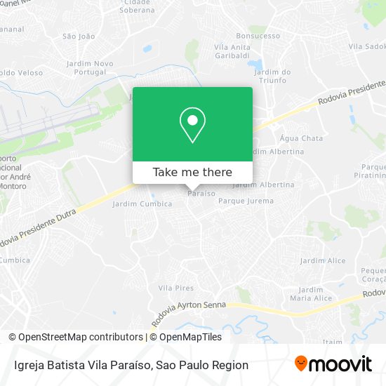 Igreja Batista Vila Paraíso map