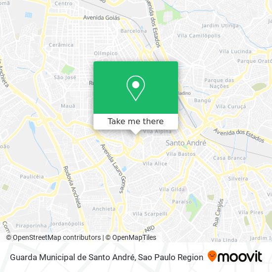 Guarda Municipal de Santo André map