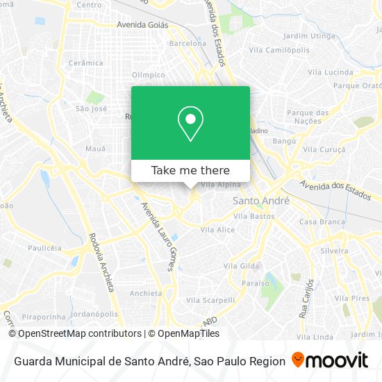 Mapa Guarda Municipal de Santo André