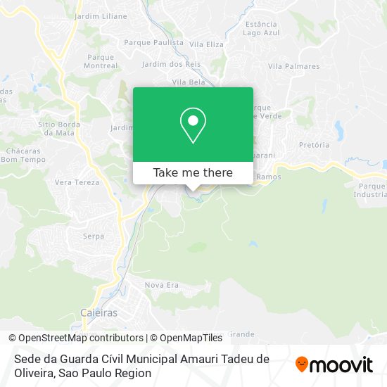 Mapa Sede da Guarda Cívil Municipal Amauri Tadeu de Oliveira