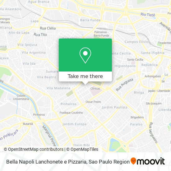 Bella Napoli Lanchonete e Pizzaria map