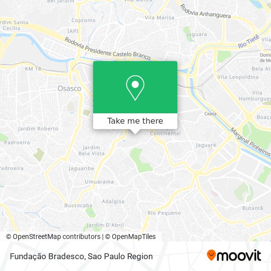 Fundação Bradesco map