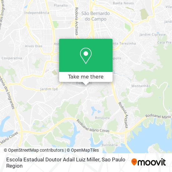 Mapa Escola Estadual Doutor Adail Luiz Miller