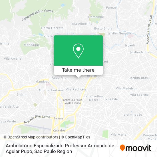 Mapa Ambulatório Especializado Professor Armando de Aguiar Pupo