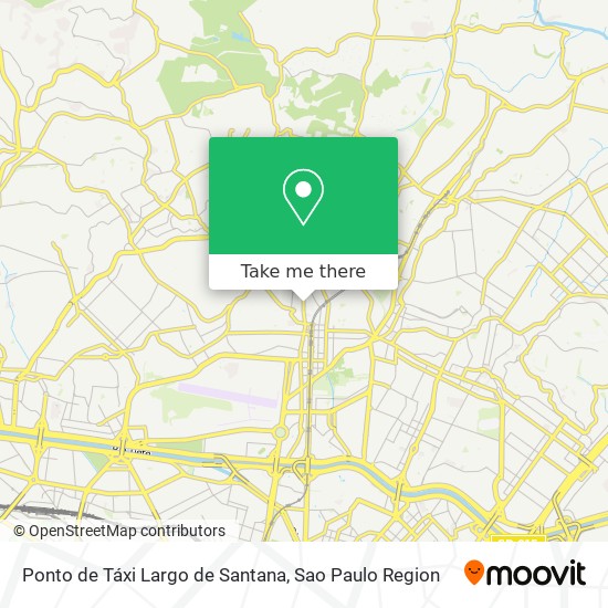 Mapa Ponto de Táxi Largo de Santana