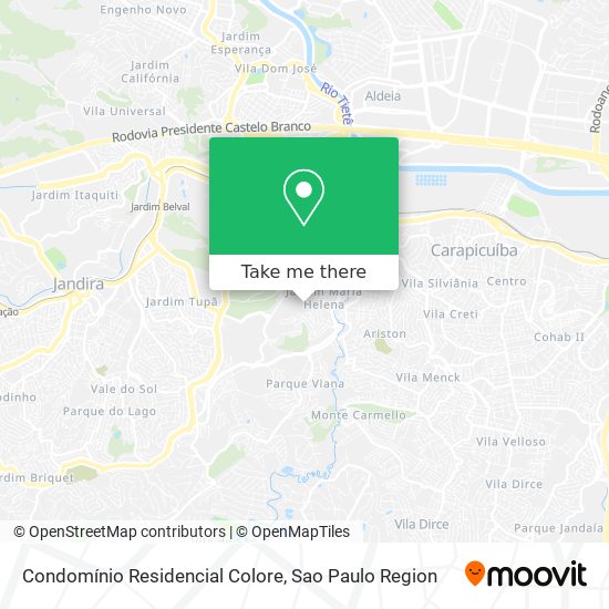 Condomínio Residencial Colore map