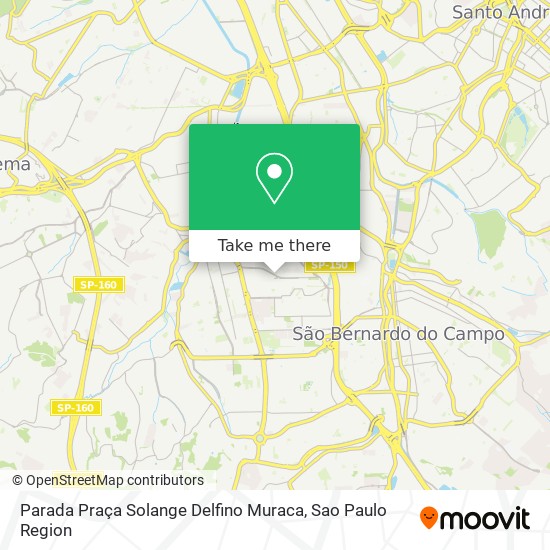 Mapa Parada Praça Solange Delfino Muraca