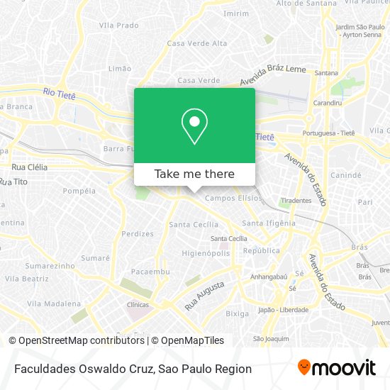 Faculdades Oswaldo Cruz map