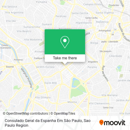 Consulado Geral da Espanha Em São Paulo map