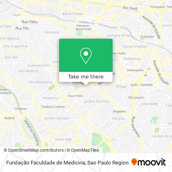 Mapa Fundação Faculdade de Medicina