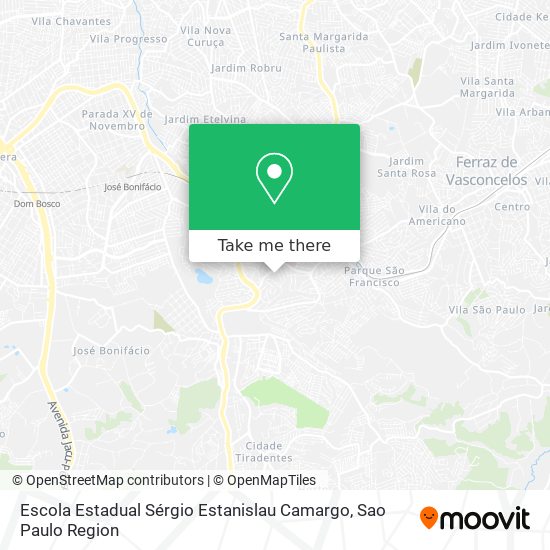 Mapa Escola Estadual Sérgio Estanislau Camargo