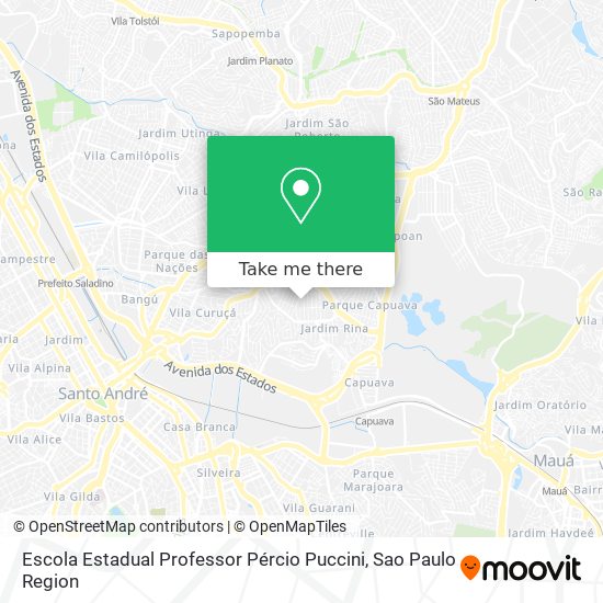 Mapa Escola Estadual Professor Pércio Puccini