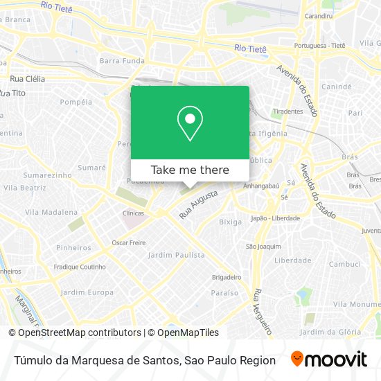 Túmulo da Marquesa de Santos map