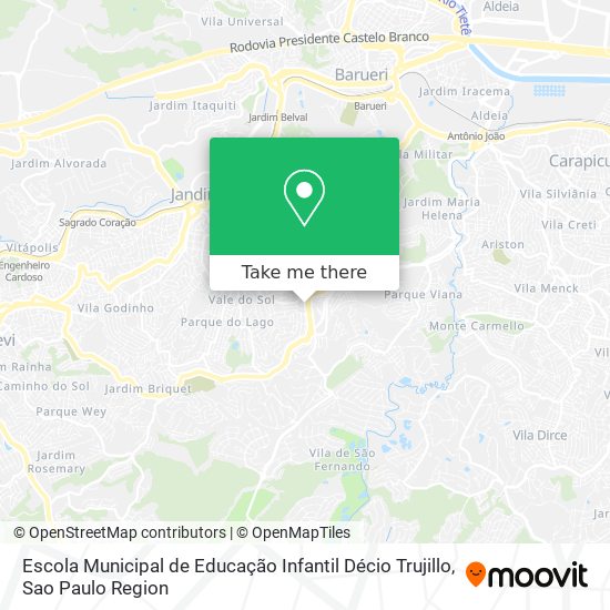 Mapa Escola Municipal de Educação Infantil Décio Trujillo