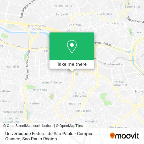 Universidade Federal de São Paulo - Campus Osasco map