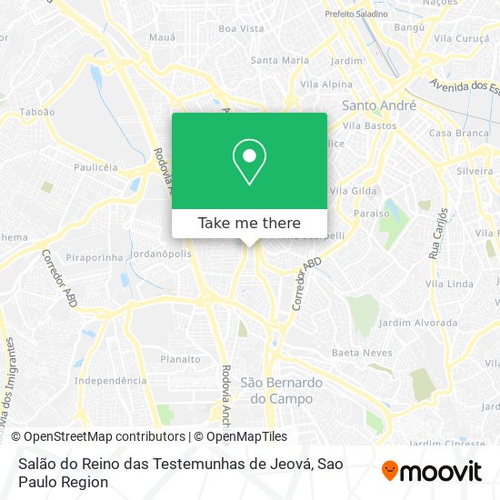 Salão do Reino das Testemunhas de Jeová map