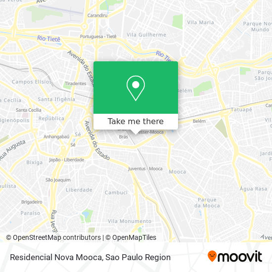 Mapa Residencial Nova Mooca