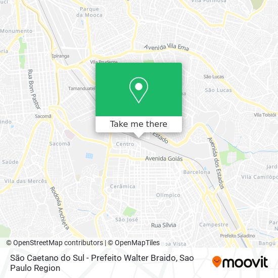 São Caetano do Sul - Prefeito Walter Braido map