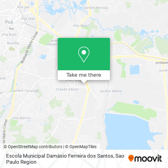 Mapa Escola Municipal Damásio Ferreira dos Santos