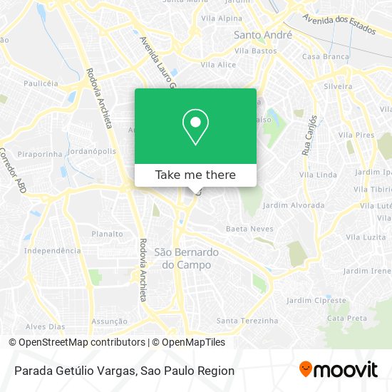 Mapa Parada Getúlio Vargas