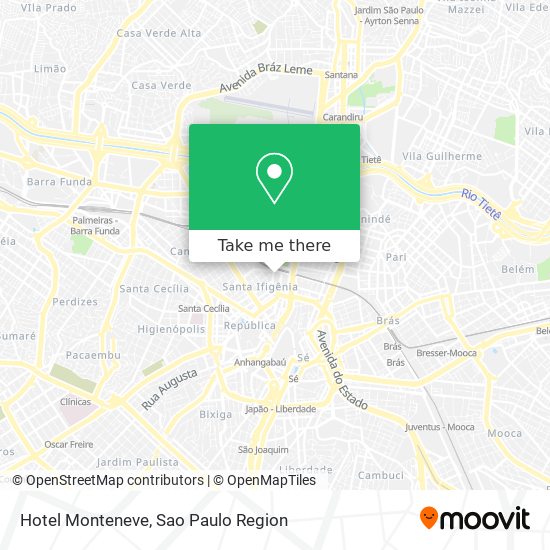 Mapa Hotel Monteneve