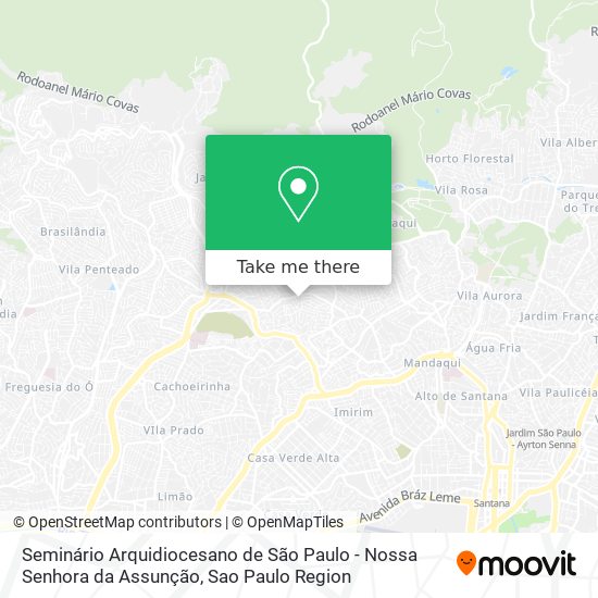 Mapa Seminário Arquidiocesano de São Paulo - Nossa Senhora da Assunção