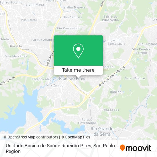 Unidade Básica de Saúde Ribeirão Pires map