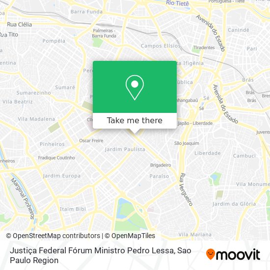 Mapa Justiça Federal Fórum Ministro Pedro Lessa