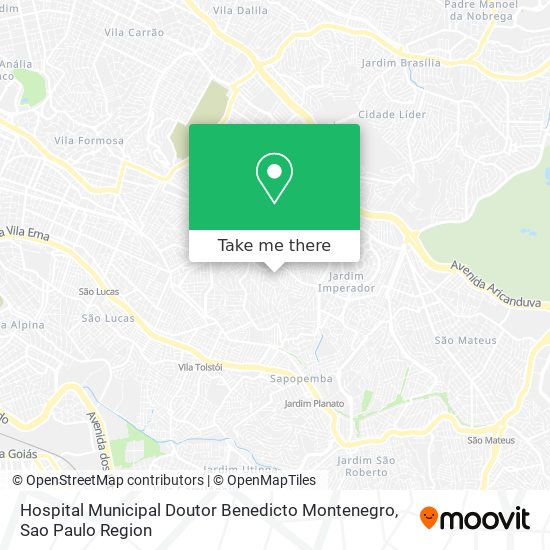 Hospital Municipal Doutor Benedicto Montenegro map