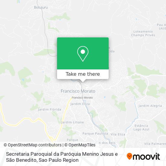 Mapa Secretaria Paroquial da Paróquia Menino Jesus e São Benedito