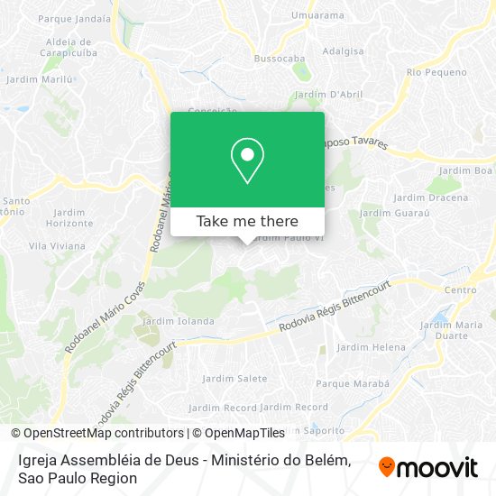 Mapa Igreja Assembléia de Deus - Ministério do Belém