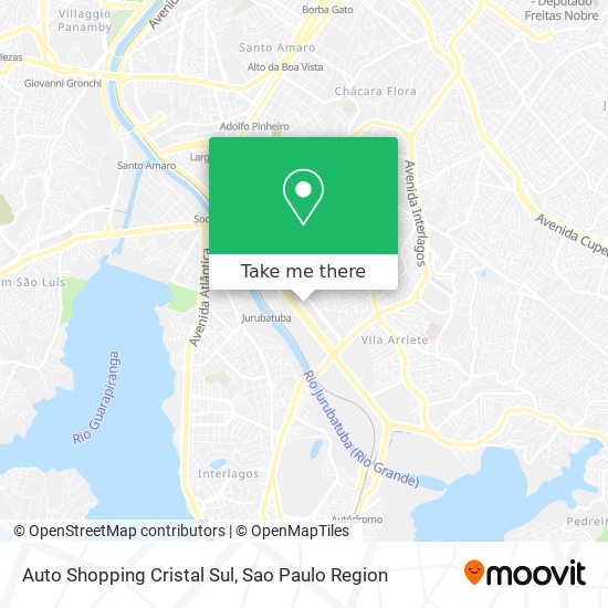 Auto Shopping Cristal Sul map