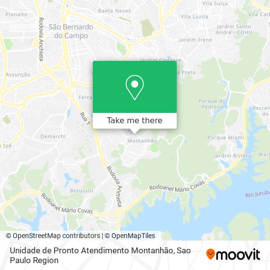 Unidade de Pronto Atendimento Montanhão map