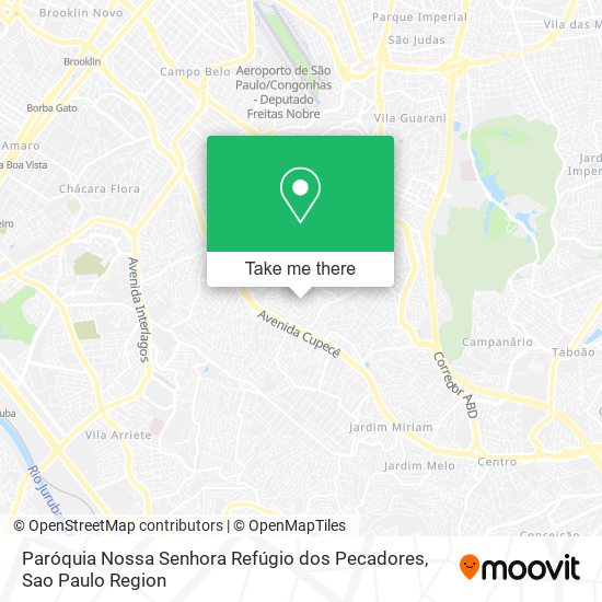 Mapa Paróquia Nossa Senhora Refúgio dos Pecadores