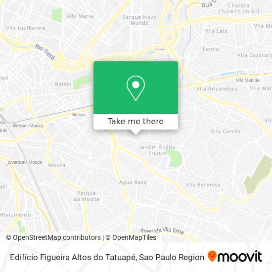 Mapa Edifício Figueira Altos do Tatuapé