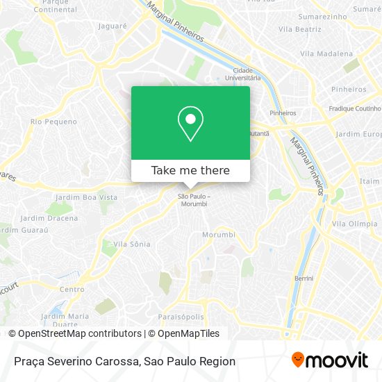 Mapa Praça Severino Carossa
