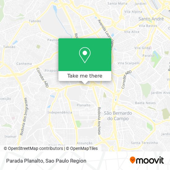 Parada Planalto map