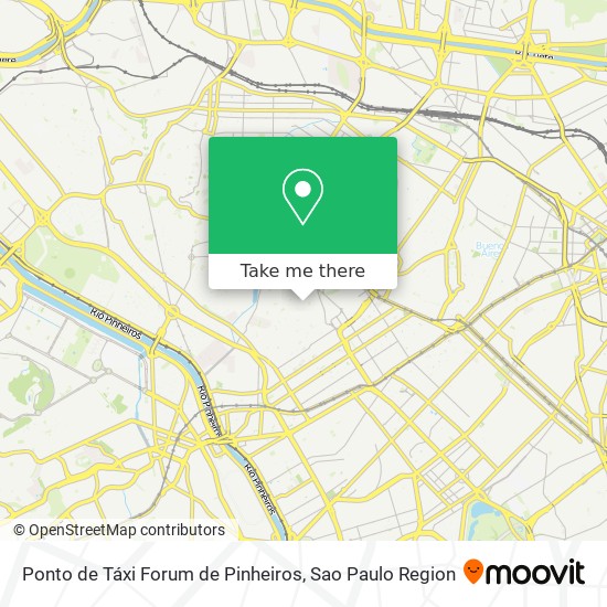 Mapa Ponto de Táxi Forum de Pinheiros