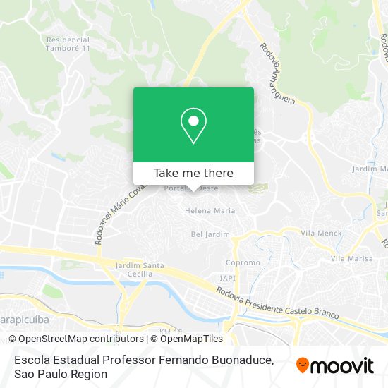 Mapa Escola Estadual Professor Fernando Buonaduce