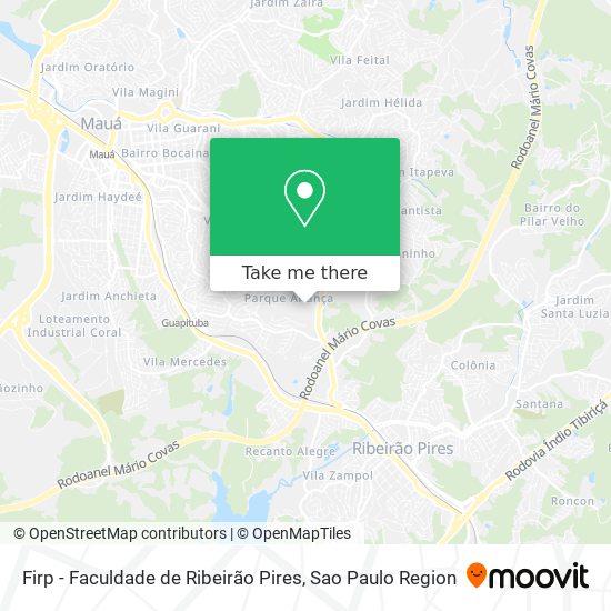 Mapa Firp - Faculdade de Ribeirão Pires