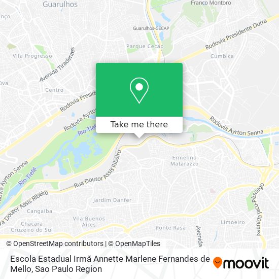 Mapa Escola Estadual Irmã Annette Marlene Fernandes de Mello