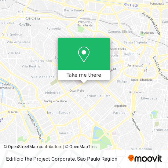 Edifício the Project Corporate map