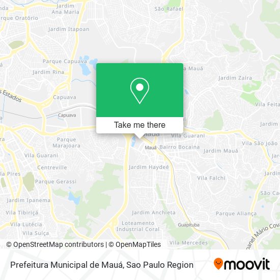 Mapa Prefeitura Municipal de Mauá