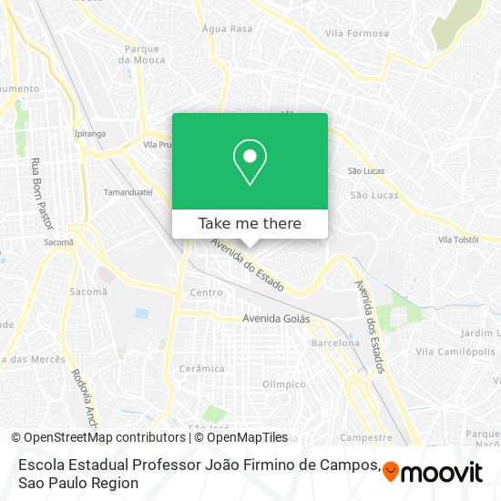 Mapa Escola Estadual Professor João Firmino de Campos