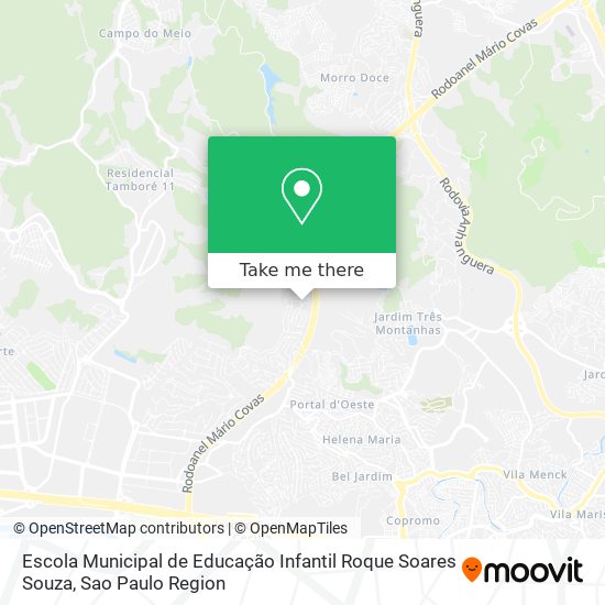 Mapa Escola Municipal de Educação Infantil Roque Soares Souza