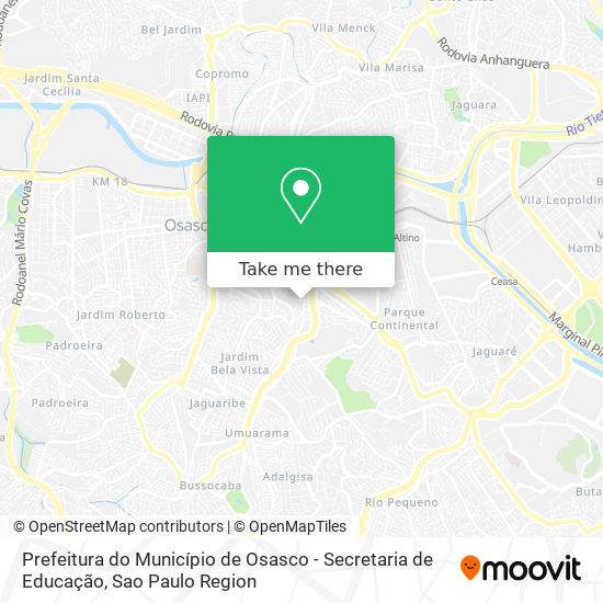 Mapa Prefeitura do Município de Osasco - Secretaria de Educação