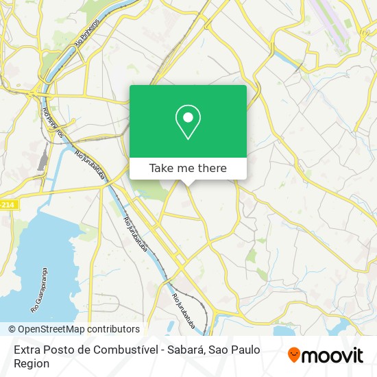 Mapa Extra Posto de Combustível - Sabará