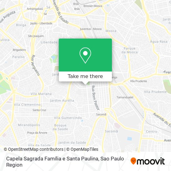 Mapa Capela Sagrada Família e Santa Paulina