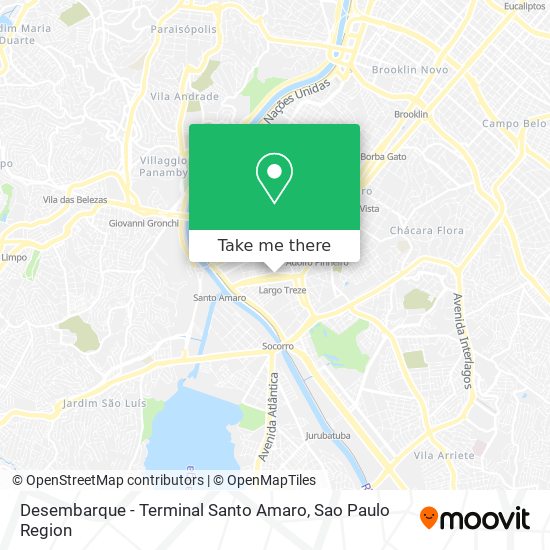 Desembarque - Terminal Santo Amaro map