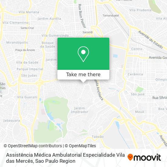 Assistência Médica Ambulatorial Especialidade Vila das Mercês map